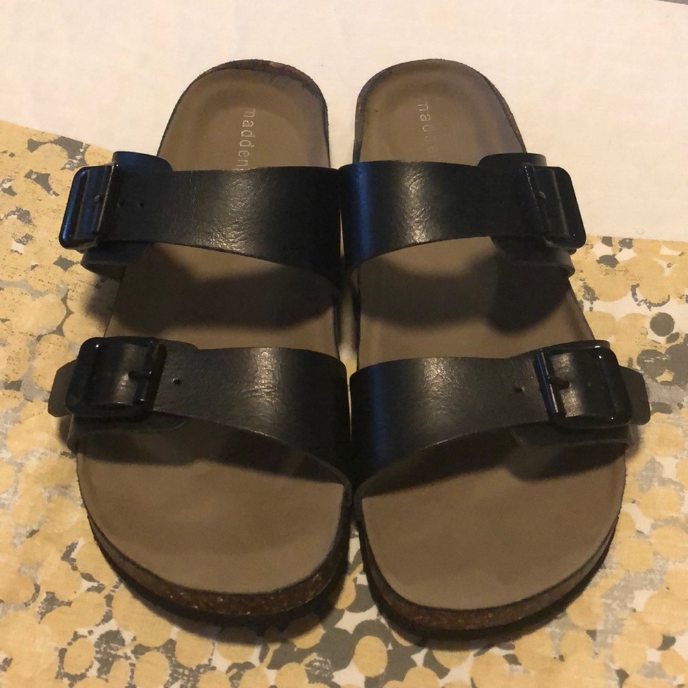 Madden Girl Black Brando Slide Sandal
